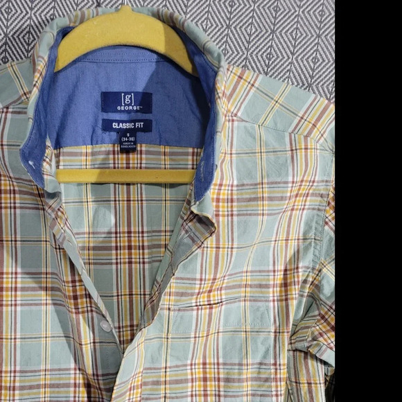 NWOT George Classic Multi-colored Long Sleeve Button Up kle Resistant Size Small - Picture 14 of 15